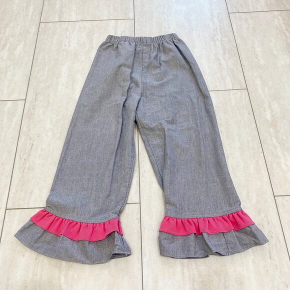 Zucchini Chambray Ruffle Pants 5 - Picture 2 of 6